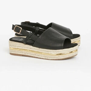 EVANS EXTRA WIDE FIT Slingback Flatform Size 12